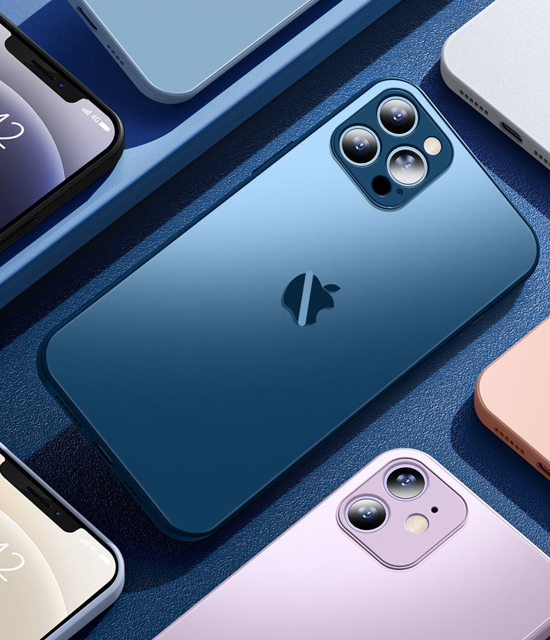 iPhone14系列【原感殼】防摔殼～與IPhone原機相同玻璃顏色、質感，鏡頭全包覆， 磨砂玻璃TPU軟邊雙材質