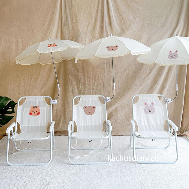 little bear 寶寶遮陽傘折疊椅