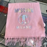 [S] MOSCHINO LONG WOOL SCARF,PINK, 8056860013089 (SM202)