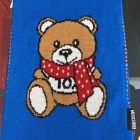 [S] MOSCHINO TEDDY BEAR SCARF, BLUE, 30650-012 (SM203)