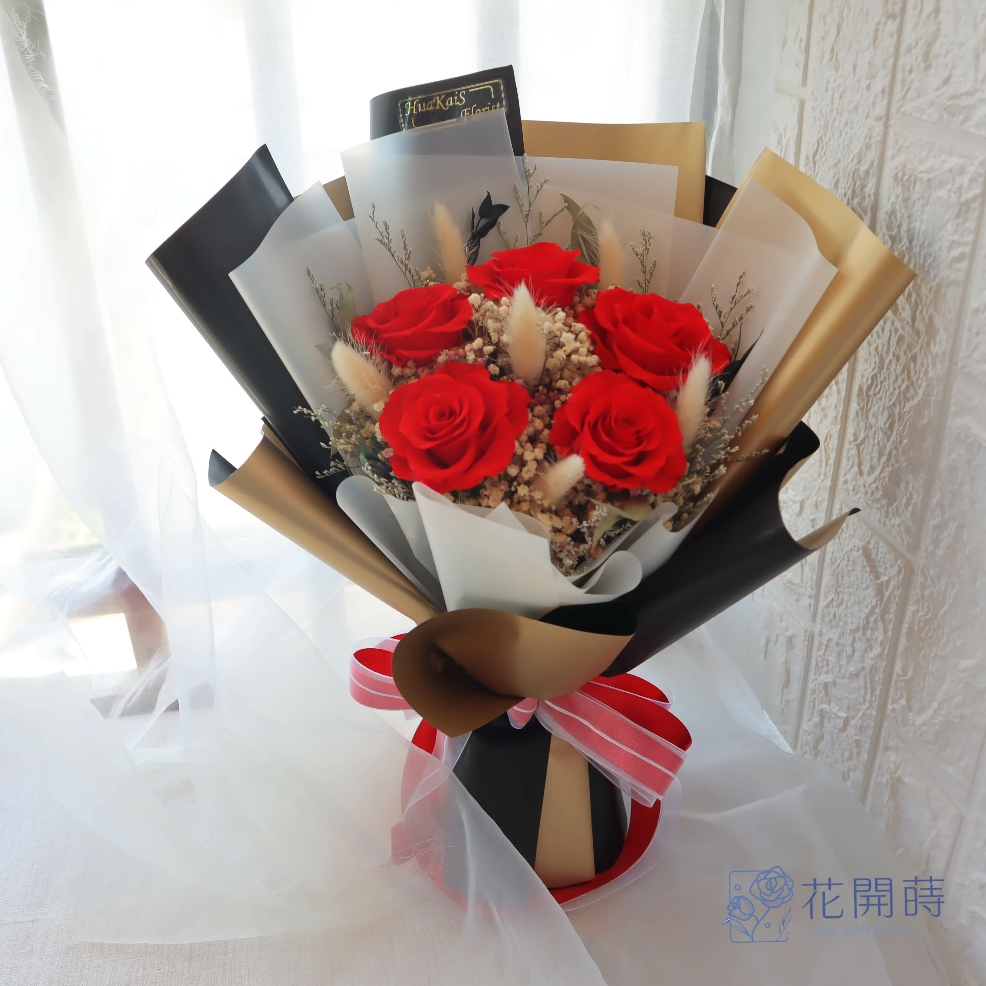 永生花束|紅玫瑰|情人節花束|告白花束|永生玫瑰