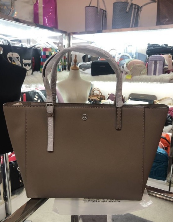 [S] TORY BURCH EMERSON SMALL TOTE,GRAY HERON, 136091-082 (STB159)
