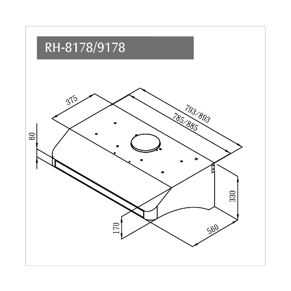 林內 深罩式全直流變頻排油煙機 RH-8178