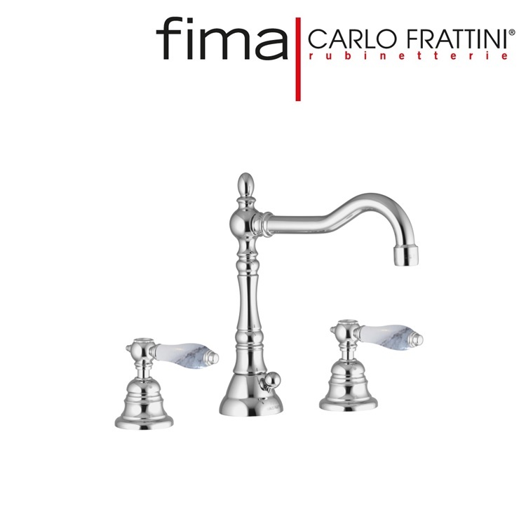 Fima Carlo Frattini "Herend Chic" F5401CBCR 3-Hole Basin Mixer w/ pull-rod pop-up waste
