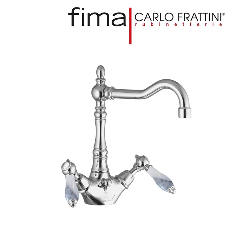Fima Carlo Frattini "Herend Chic" F5411CBCR Basin Mixer w/ pull-rod pop-up waste