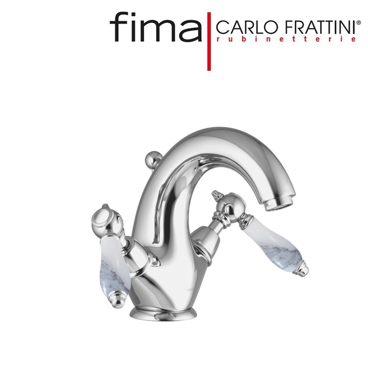 Fima Carlo Frattini "Herend Chic" F5431CBCR Basin Mixer w/ pull-rod pop-up waste