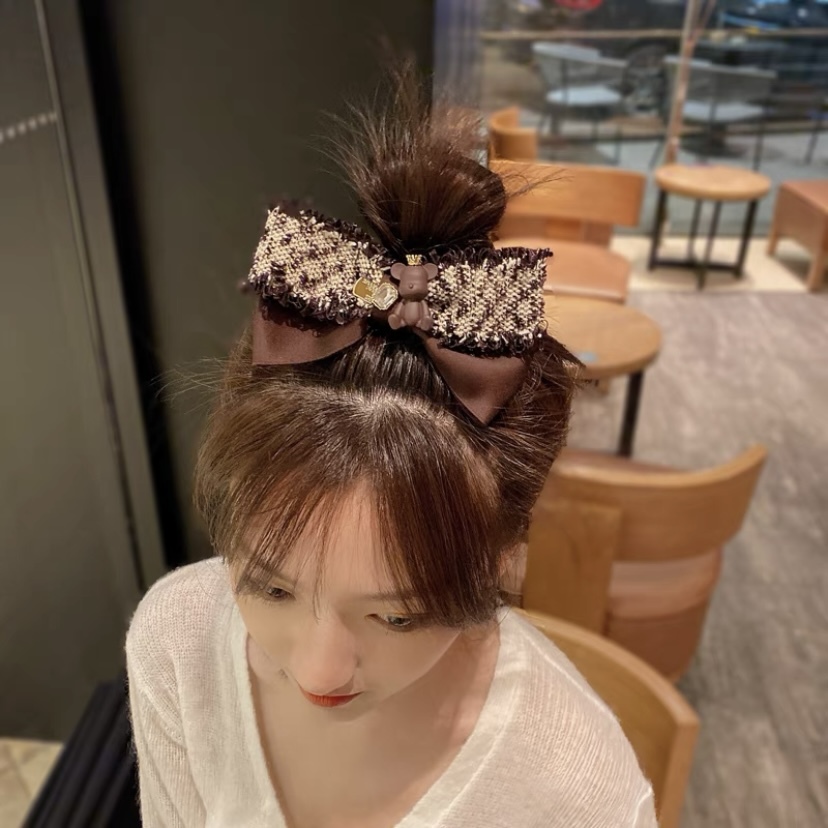 合金皇冠小熊蝴蝶髮圈