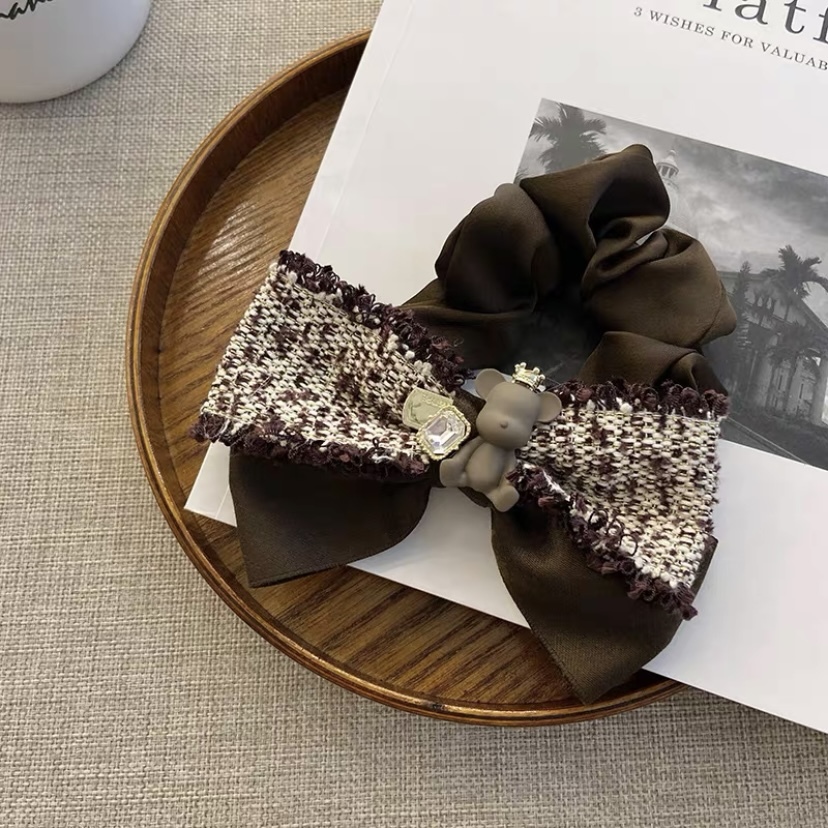 合金皇冠小熊蝴蝶髮圈