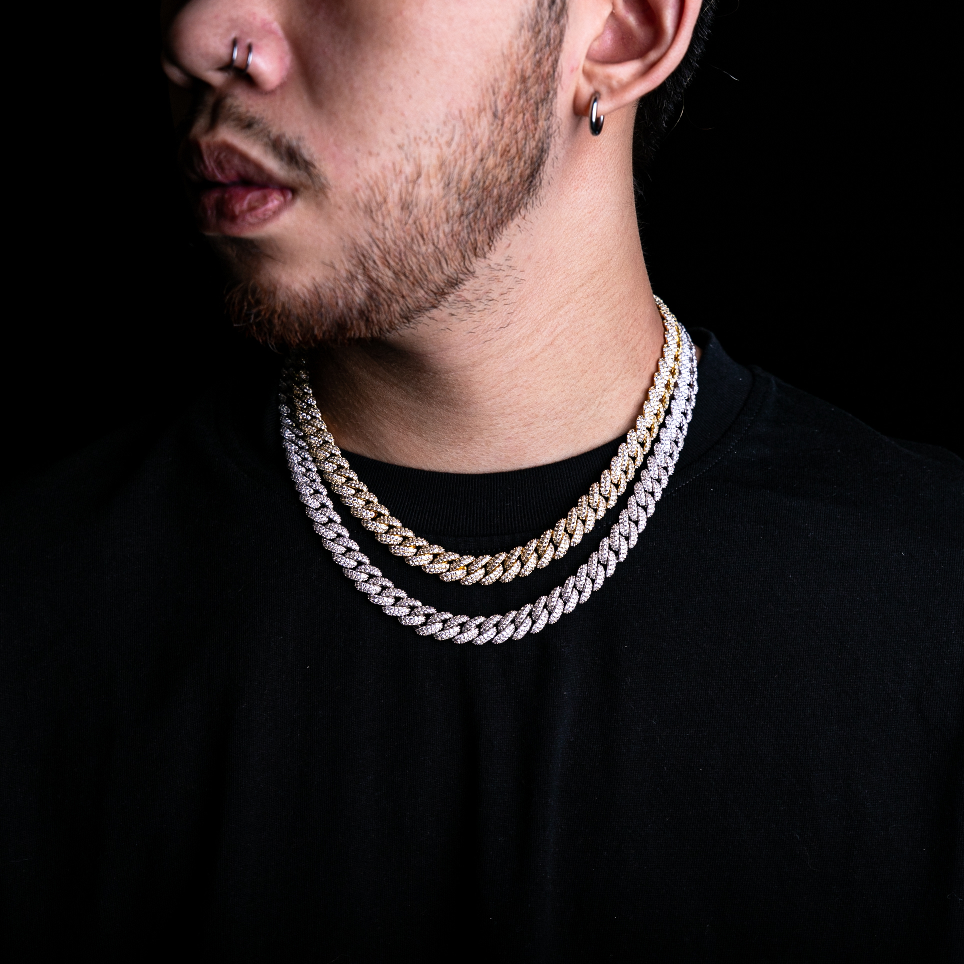 金色10MM MIAMI  CUBAN 項鍊