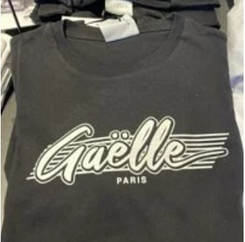 [S] GAELLE PARIS T-SHIRT JERSEY PARICOLLO MEZZA MANICA E,NERO, GBUO00618-NERO, FINAL SALE (SGP14)