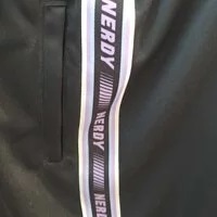 [S] NERDY LOGO TAPE TRACK HALF PANTS, BLACK, SN70 (SN70)