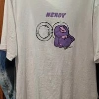 [S] NERDY LAUNDRY 1/2 SLEEVE T-SHIRT, WHITE, SN77 [FINAL SALE] (SN77)