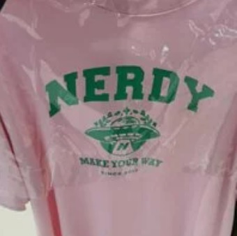[S] NERDY CAMPUS 1/2 SLEEVE T-SHIRT,PINK, SN81 (SN81)