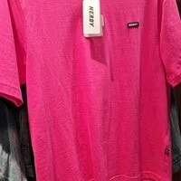 [S] NERDY BACK SLOGAN 1/2 SLEEVE T-SHIRT, HOT PINK, SN86 (SN86)