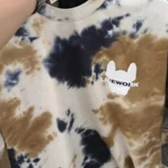 [S] LIFEWORK TIE DYE LEFT CHEST BLANK LOGO TEE,BLACK, LW222TS600-1-40 (SLW108)