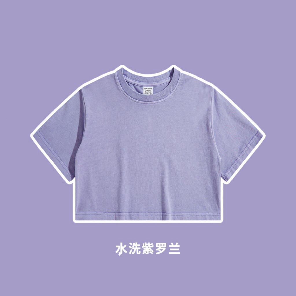 水洗短版T