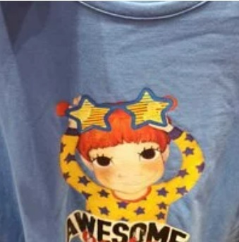 [S] YSW 2021SS COTTON SHORT SLEEVE LOGO T-SHIRT,BLUE, G2WTS10BLGDF (SYW107)