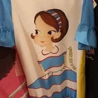 [S] YSW FRILL DRESS,BLUE/WHITE/YELLOW, E2556SROP07S (SYW108)