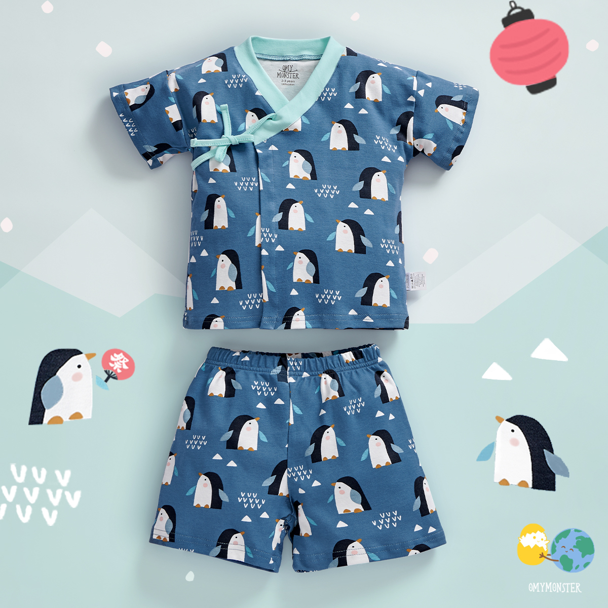 OMYMONSTER 地球朋友系列🌎南極企鵝浴衣套裝