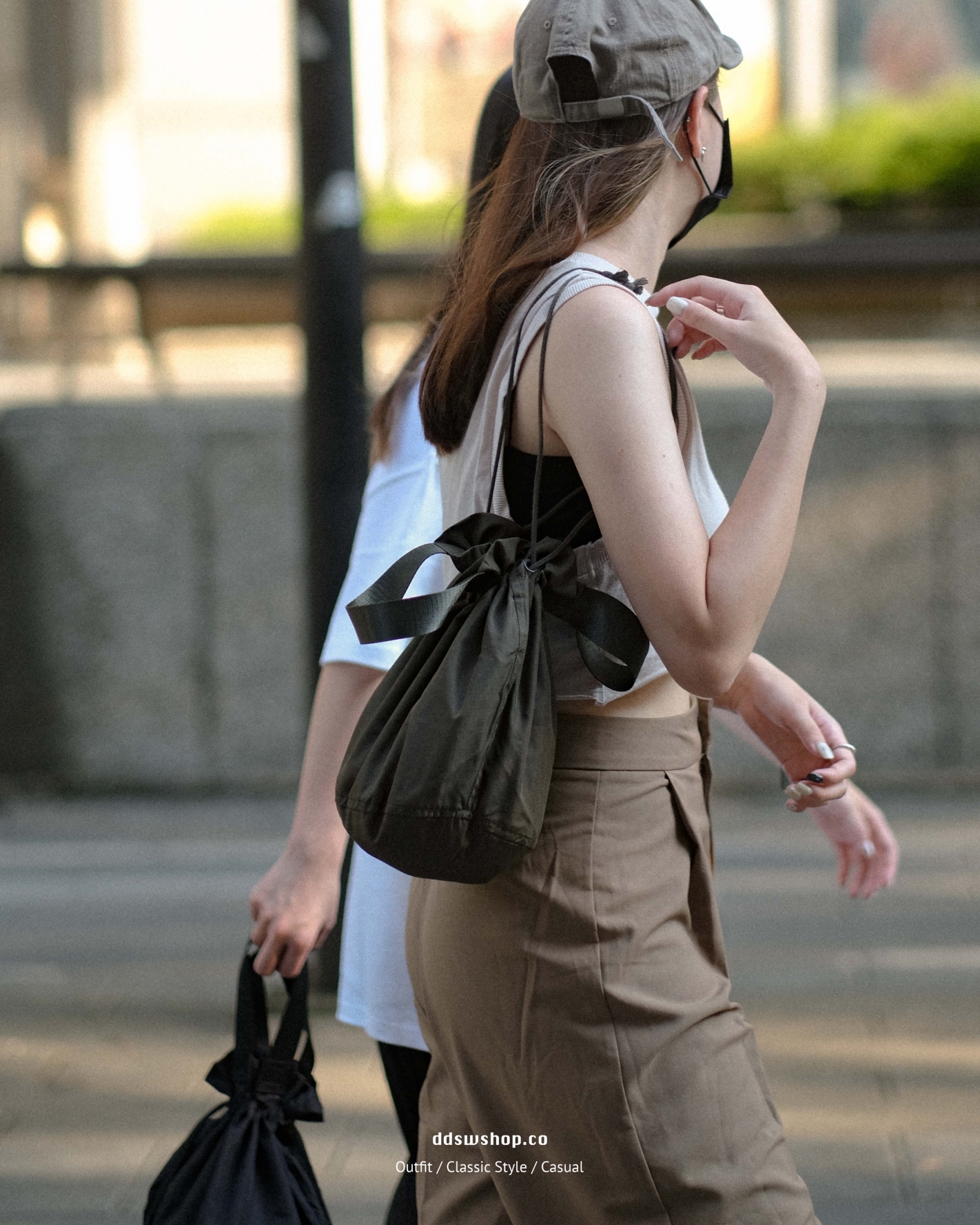 United Athle UA 包包 抽繩束口袋 手提小包 水桶包 黑色 橄欖綠 卡其色