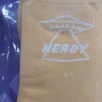 [S] NERDY ALIEN SOCKS,MUSTARD, SN99 (SN99)