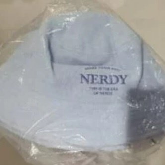 [S] NERDY SERIF LOGO TERRY BUCKET HAT,SKY BLUE, SN105 (SN105)