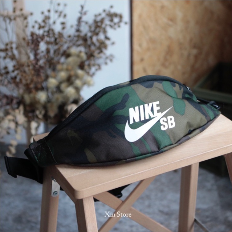 【現貨】Nike SB Heritage Hip Pack Camo 字勾 腰包 側背包 迷彩