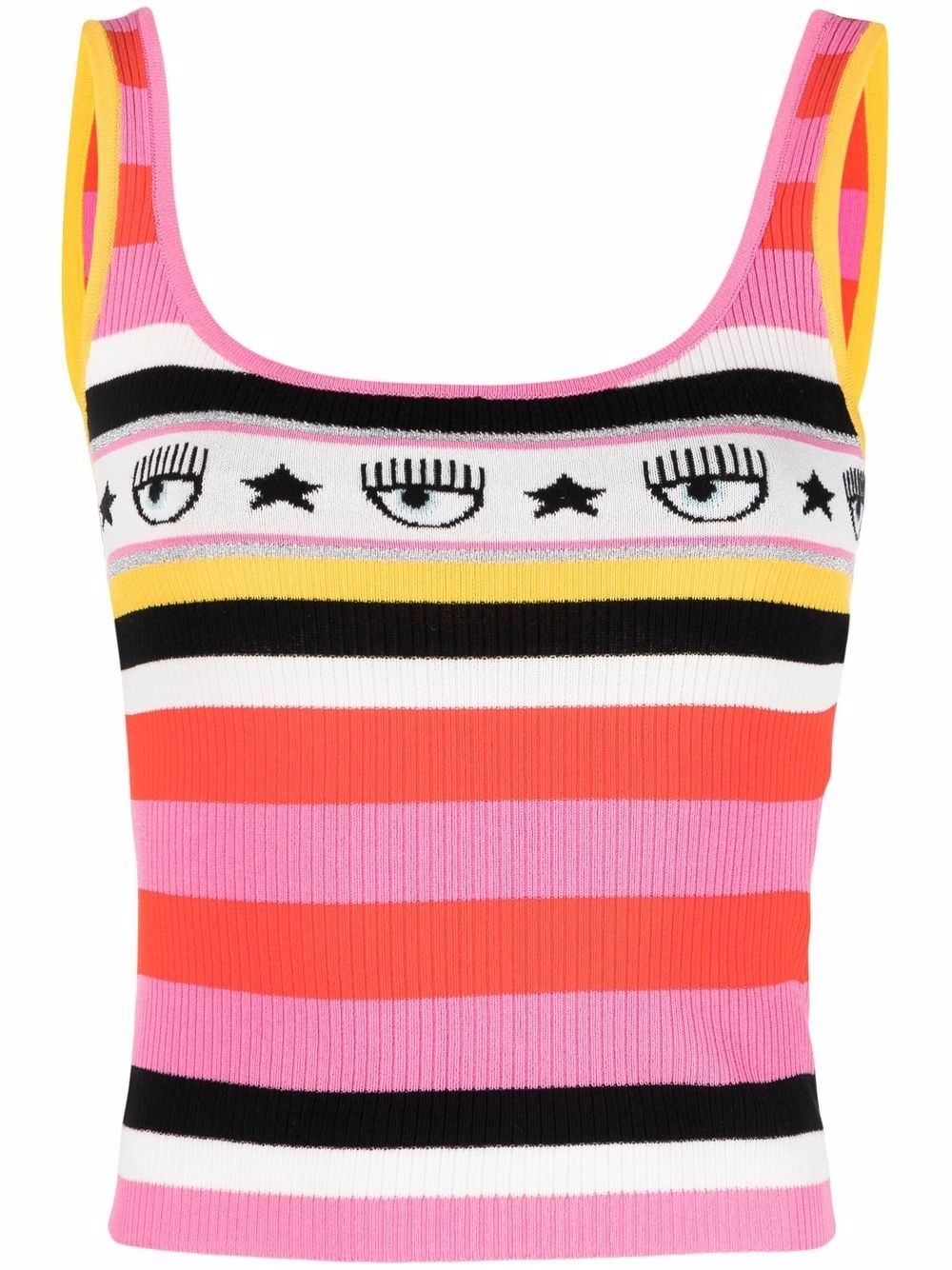 [S] CHIARA FERRAGNI STRIPED YARN LOGOMANIA 72CBFM04-M04,MULTI , CMH03-919 (SCF105)