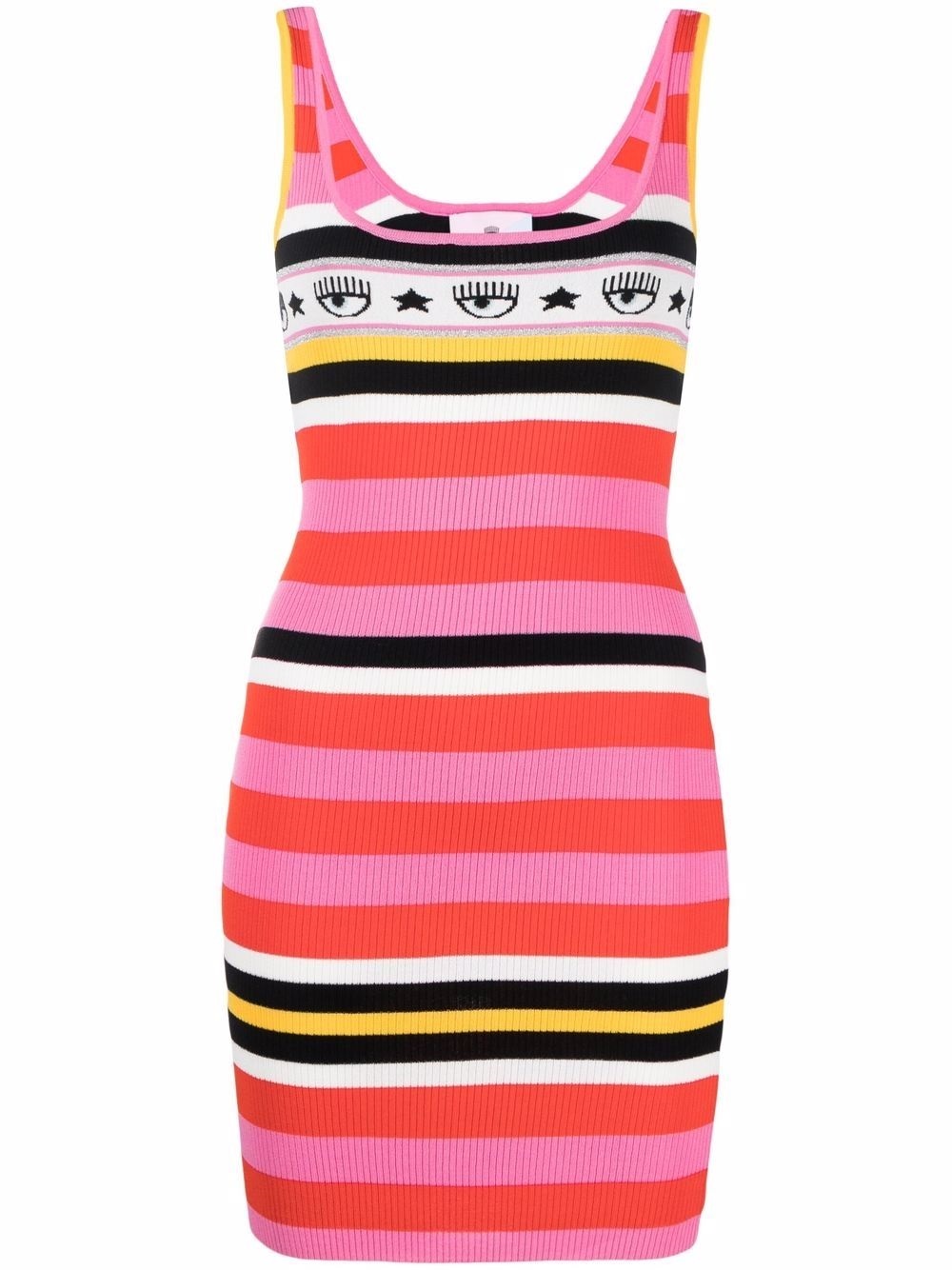 [S] CHIARA FERRAGNI STRIPED YARN LOGOMANIA 72CBOM01-M03,MULTI, CMH03-919 [FINAL SALE] (SCF107)