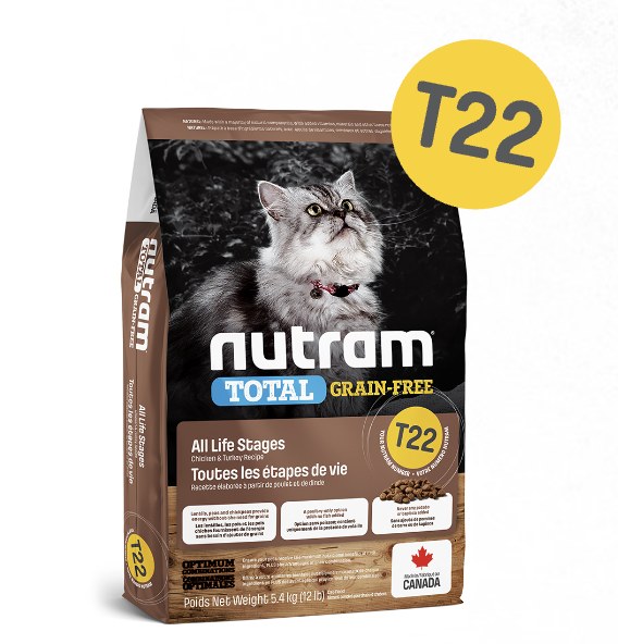 Nutram T-22 無薯無穀全貓糧 (雞+火雞) 1.13KG/5.4KG
