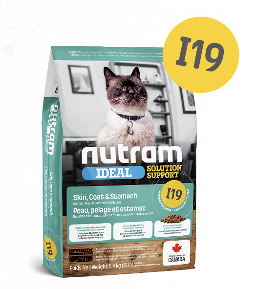 Nutram I19 敏感腸胃、皮膚貓糧 1.13KG/5.4KG