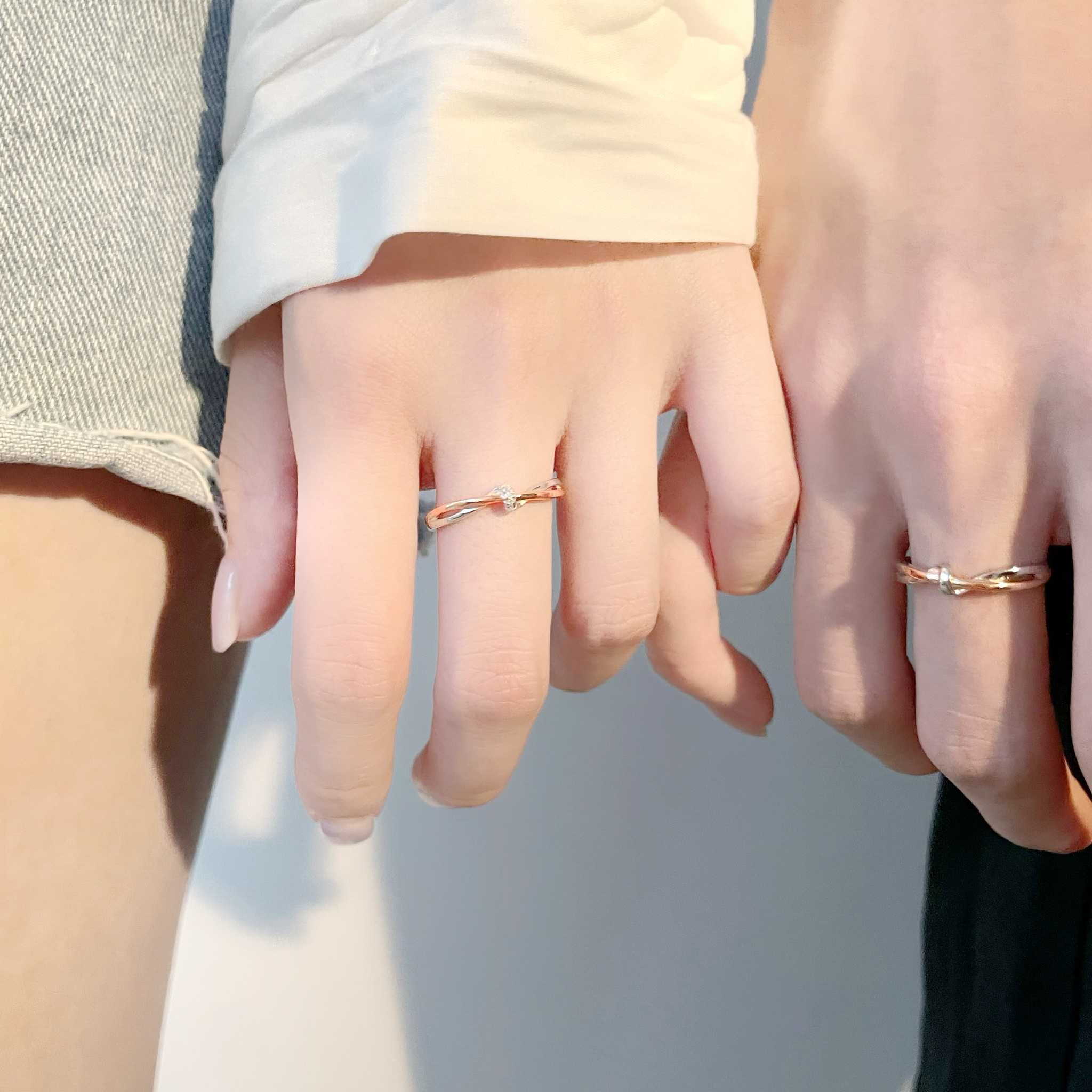 | 925 Silver・ White Gold・Rose Gold | Non-negligible You Couple Ring | RI0413 |