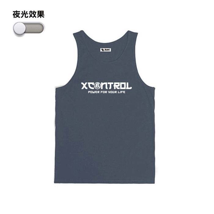 XCTRL 夜光青龍不倒翁背心-藍灰