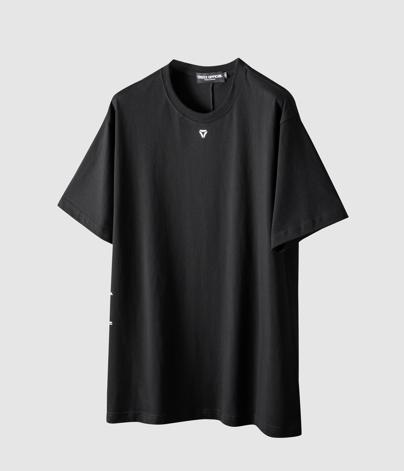 TCX10 純色拼接圓領短袖