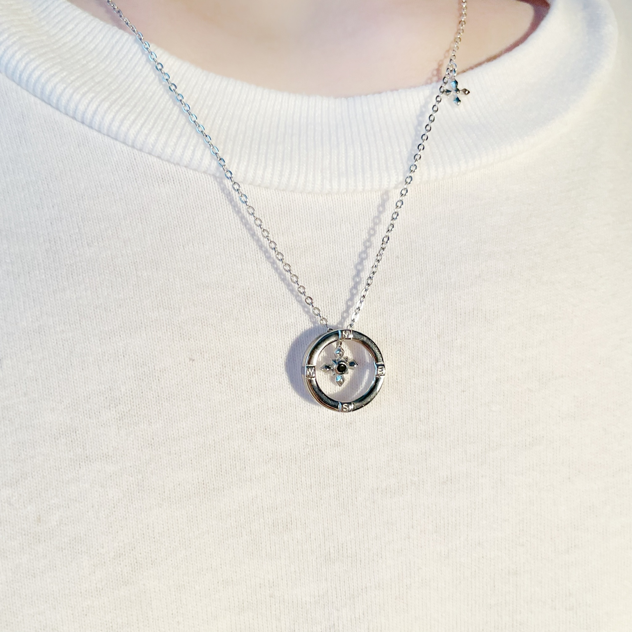 | 925純銀・白金・ 玫瑰金 | 心動指南針情侶項鍊 (男款 / 女款) | NE0654 |