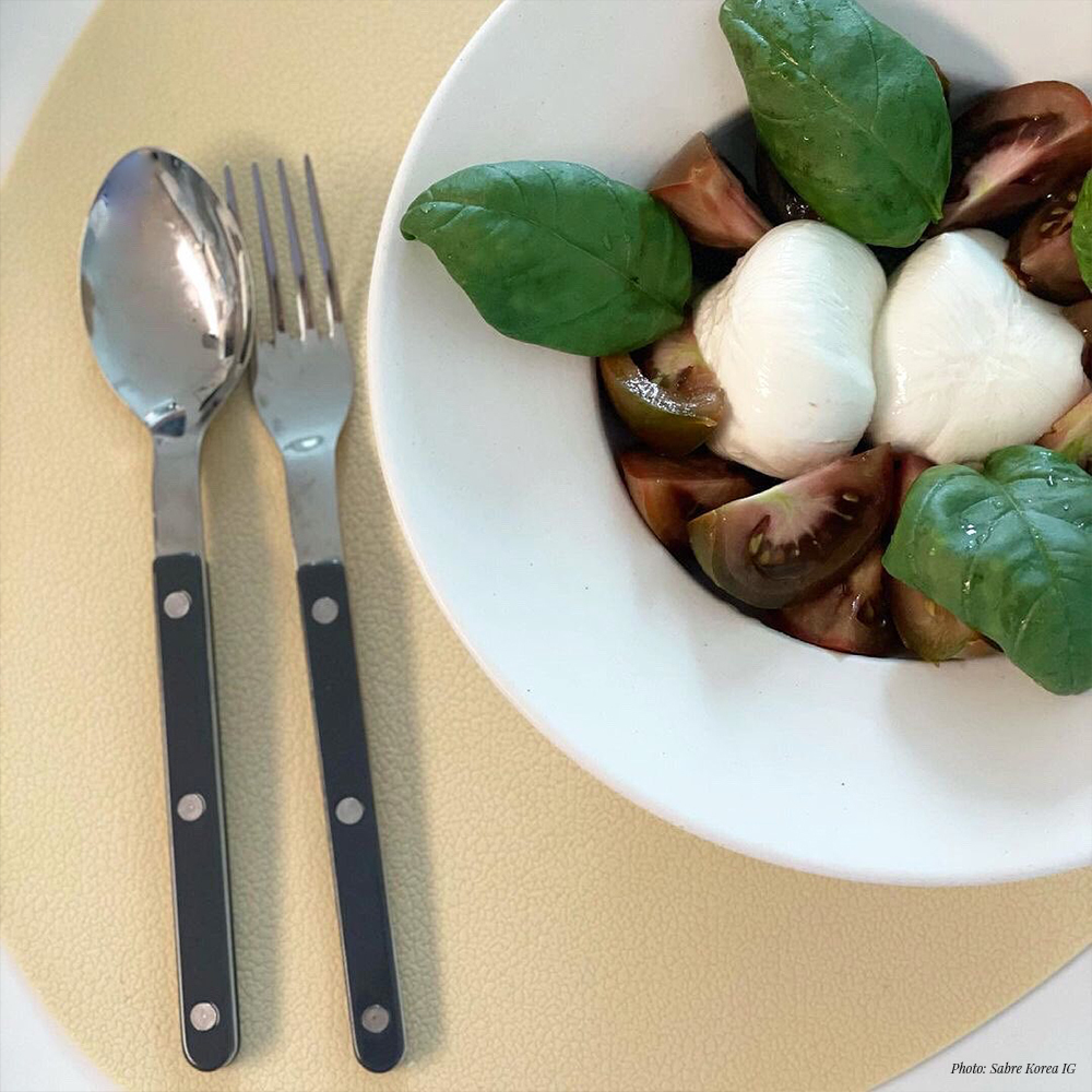 SABRE | Bistrot 復古酒館鈕扣系列 | 沙拉叉 | 亮面 | 深鐵灰