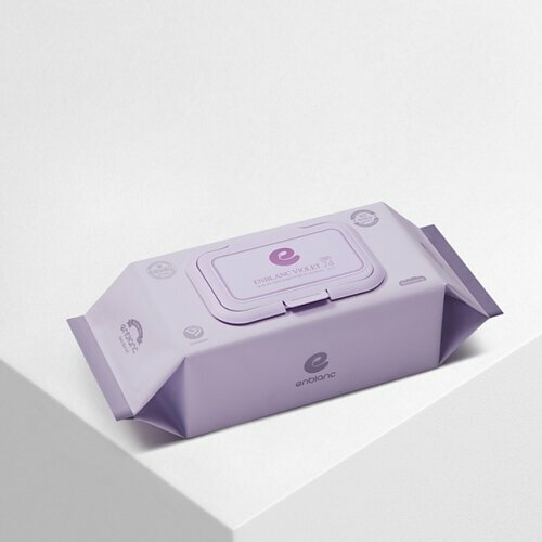 Enblanc 銀離子抗菌｜輕厚野櫻莓｜有蓋大包純水濕紙巾｜76抽