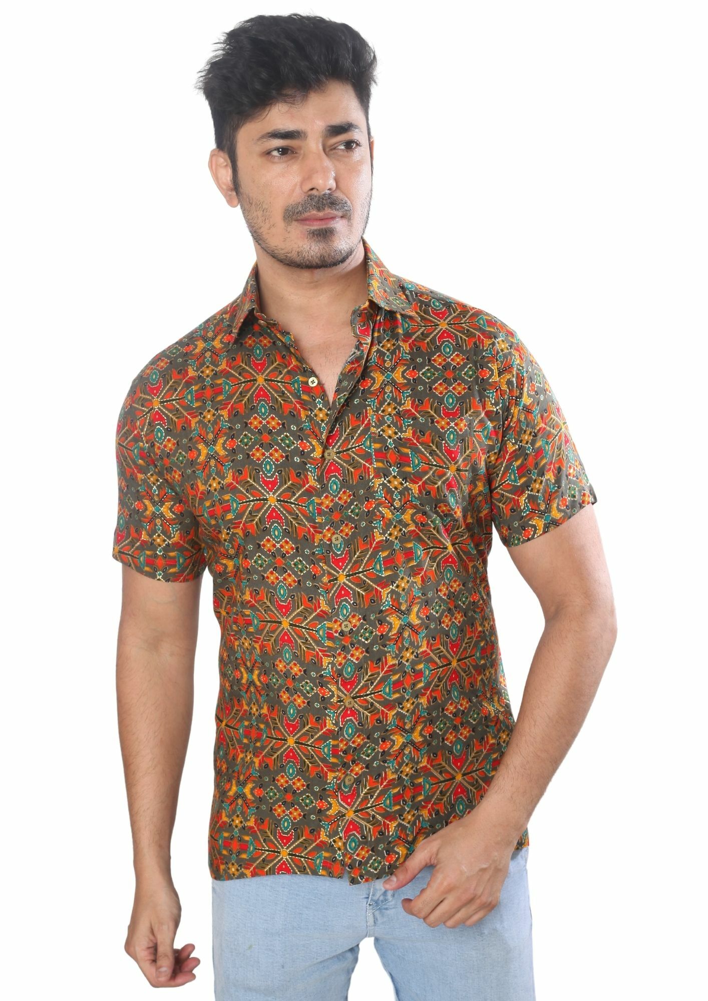 Sonali Couple -Men's Shirt / Top Only Men Casual Shirt Large Size Men Shirt Jippa For Men Shirt Baju Casual Lelaki - Q1402D