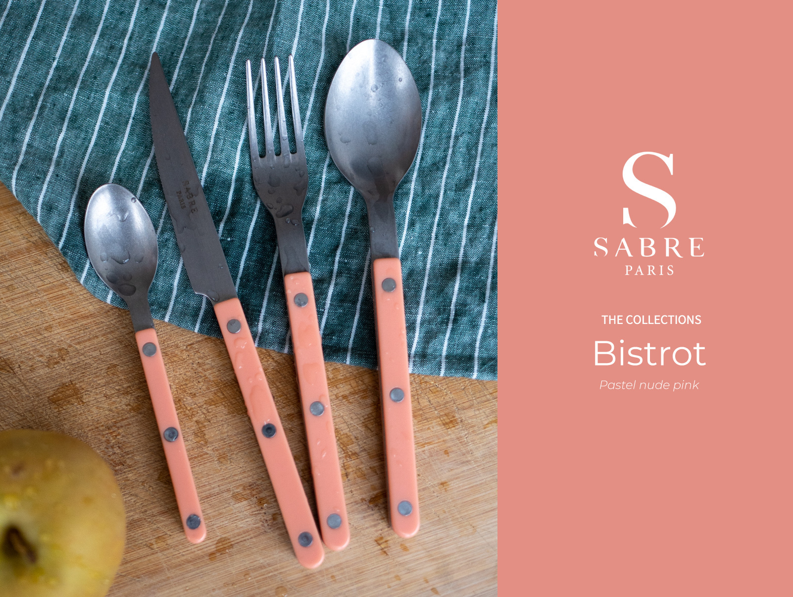 SABRE BISTROT SHINY SMALL 3PCS UTENSIL SET - NUDE PINK – THE MORE THE  HAPPIER