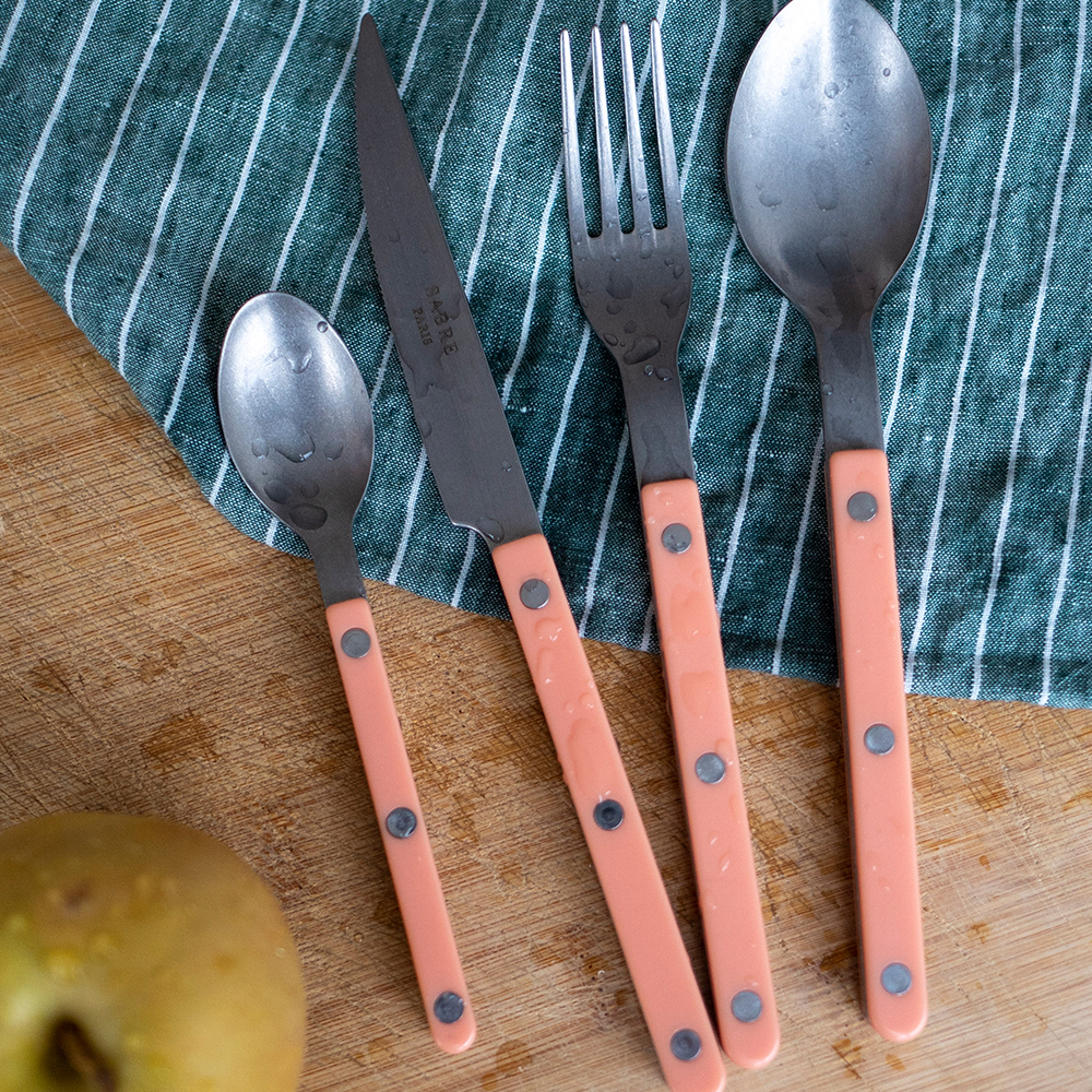 SABRE | Bistrot 復古酒館鈕扣系列 | 主餐叉子 | 霧面 | 裸膚粉