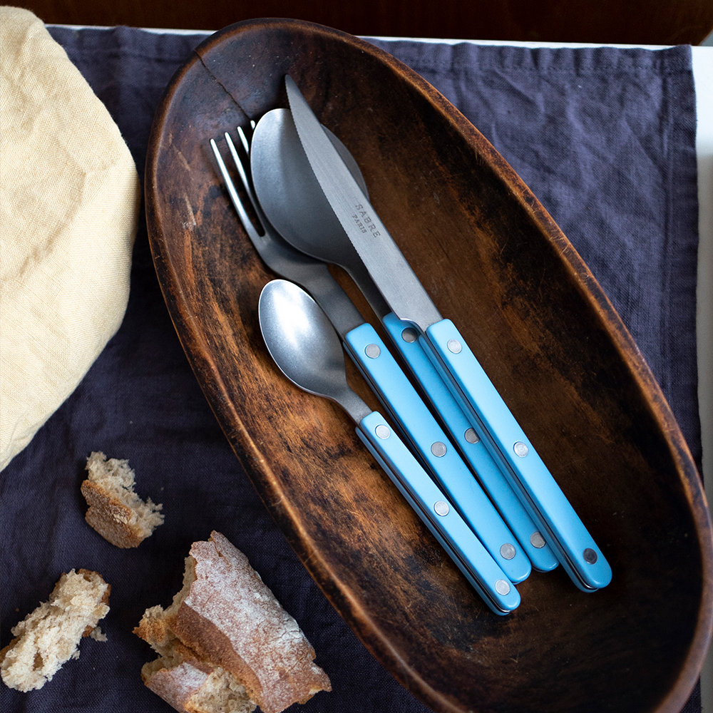 SABRE | Bistrot 復古酒館鈕扣系列 | 起司刀-大 | 霧面 | 粉彩藍