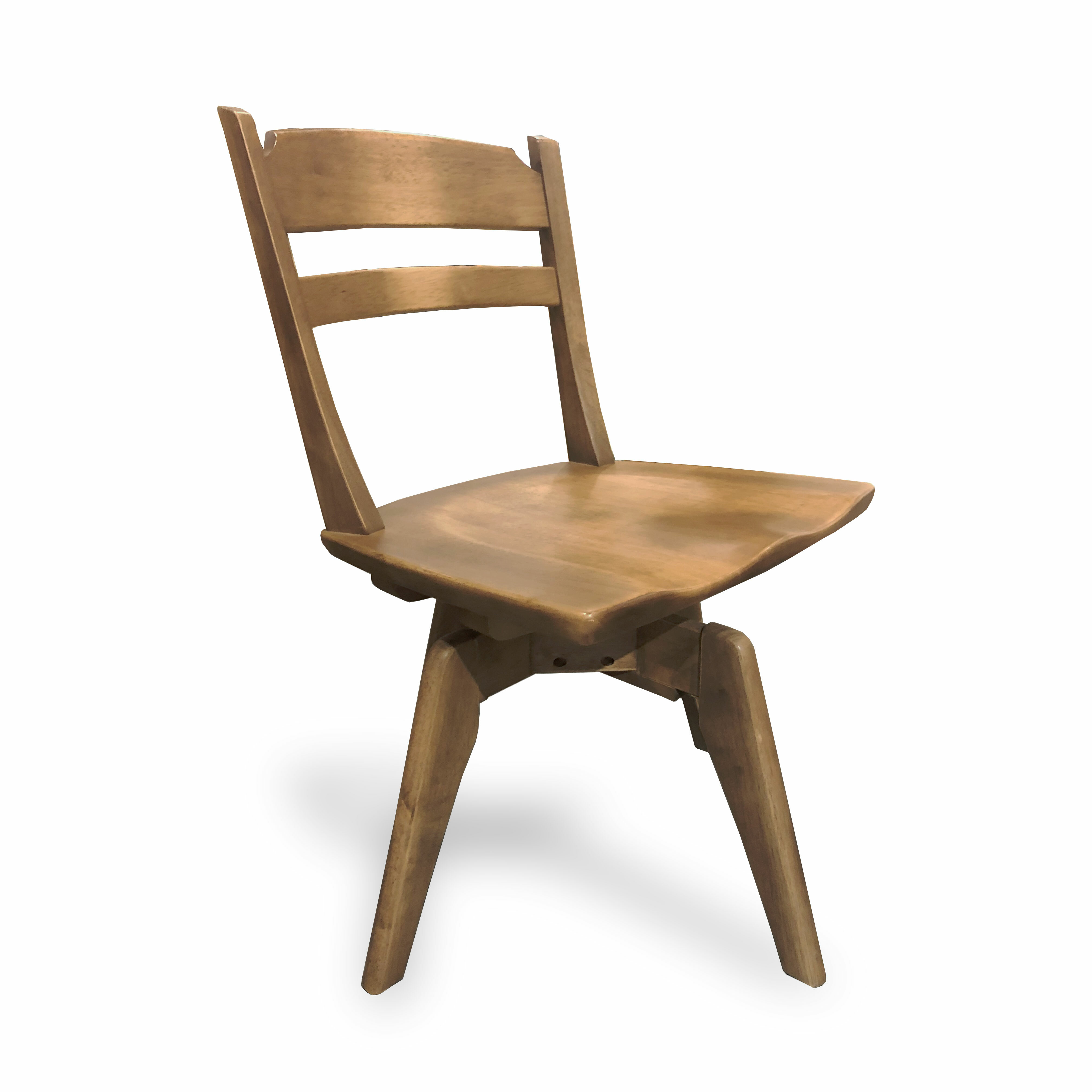 【JAP日式】日式橡膠木旋轉椅