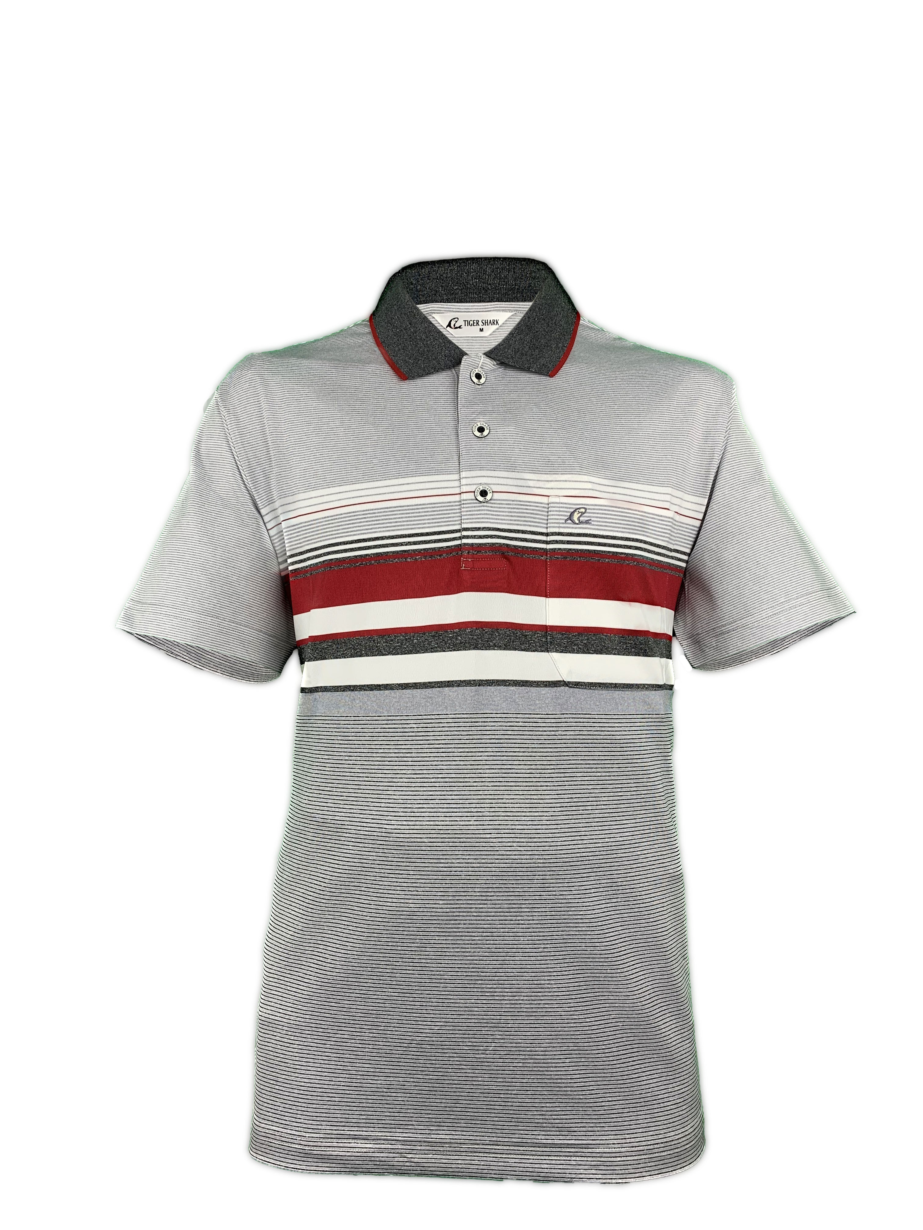 彈力排汗條紋POLO衫