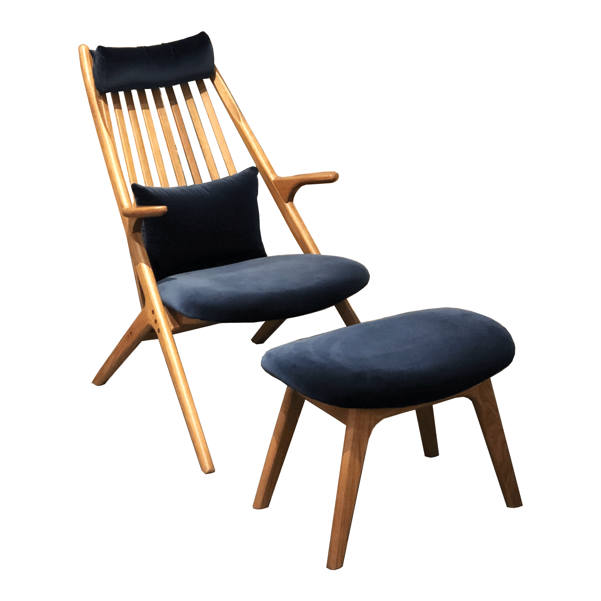 【JAP日式】日式橡木休閒椅+腳凳(可單買)