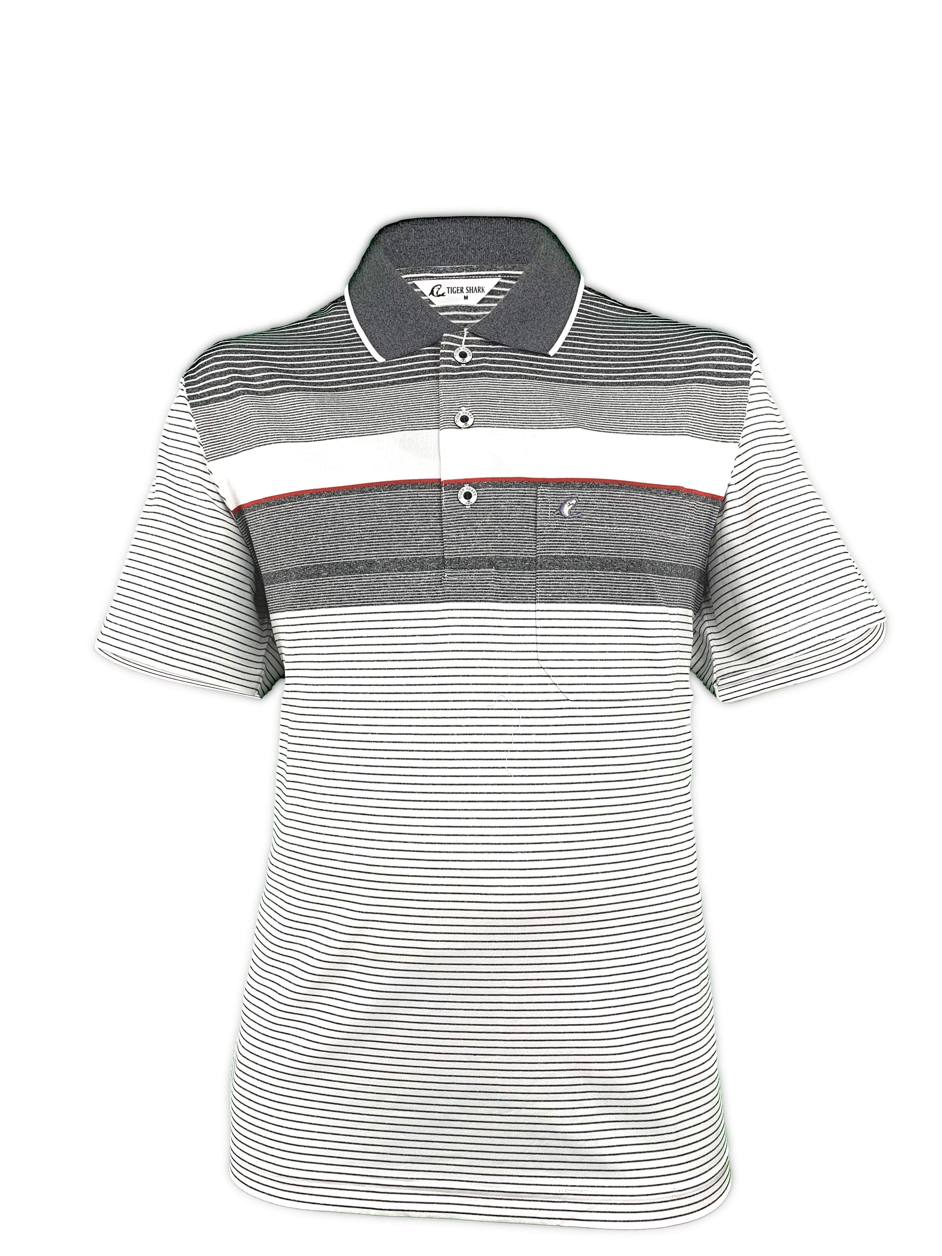 彈力排汗條紋POLO衫