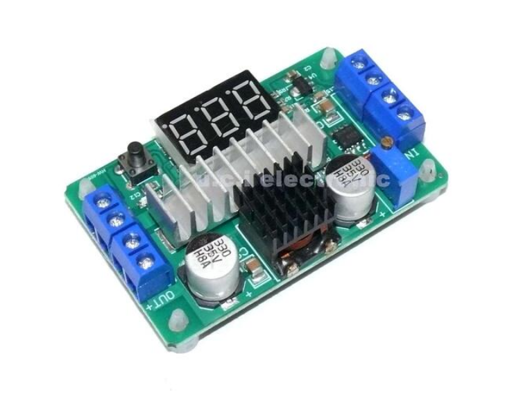 【UCI電子】(二D-1)   HW-609 LTC1871DC-DC升壓電源模組板3.5~30V 100W帶雙路顯示電壓表