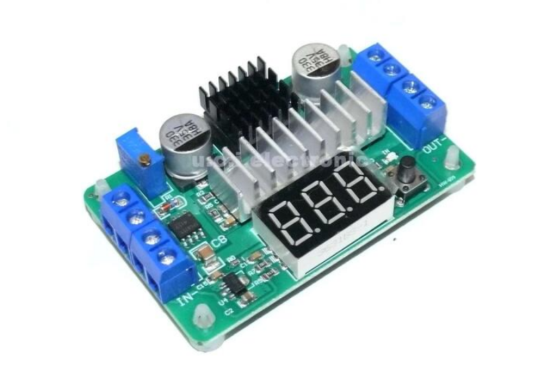 【UCI電子】(二D-1)   HW-609 LTC1871DC-DC升壓電源模組板3.5~30V 100W帶雙路顯示電壓表