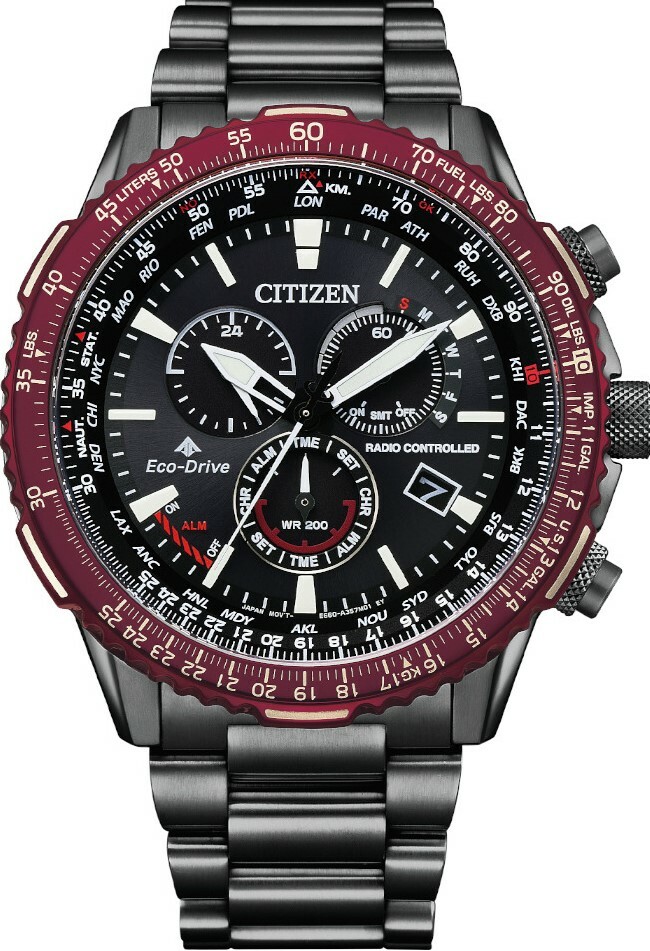 萬年鐘錶 - Citizen 星辰錶  PROMASTER   萬年曆200米電波對時航空錶  CB5009-55E  錶徑45.9MM