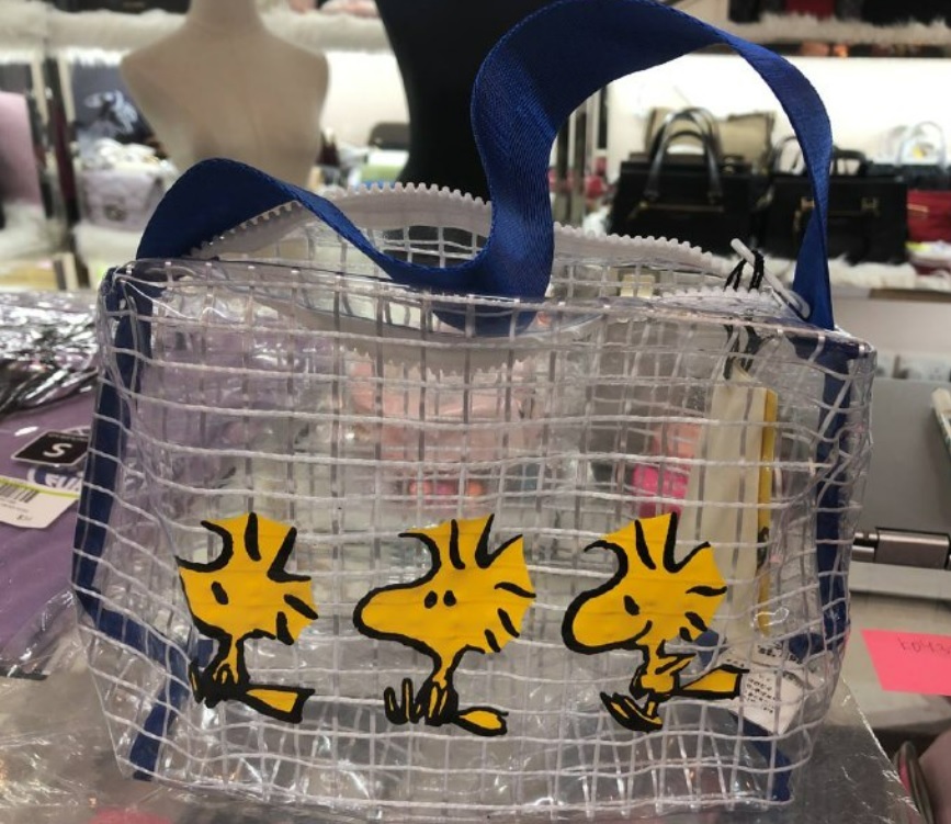 [S] LE.JUNEV PEANUTS TRANSPARENT TOTE BAG,BLUE, SLJV18 (SLJV18)