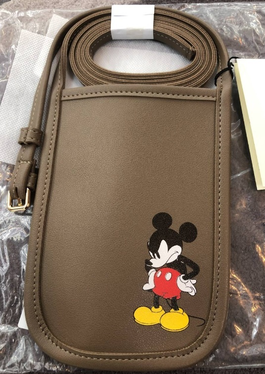 [S] LE.JUNEV MICKEY PHONE BAG CASE, DARK BROWN, SLJV21 (SLJV21)